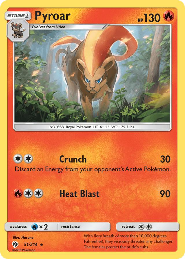 Pyroar — Lost Thunder #51