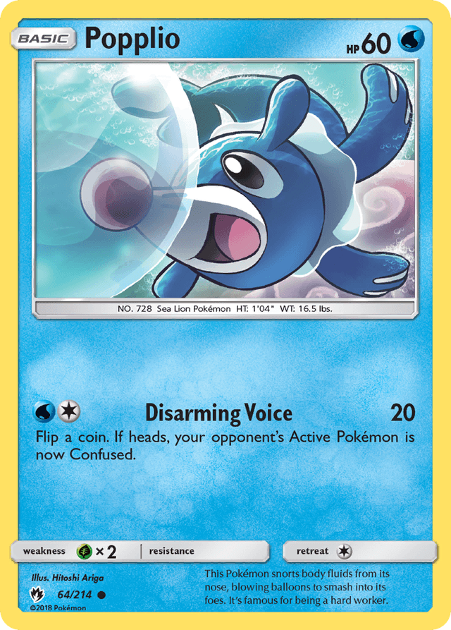 Popplio — Lost Thunder #64