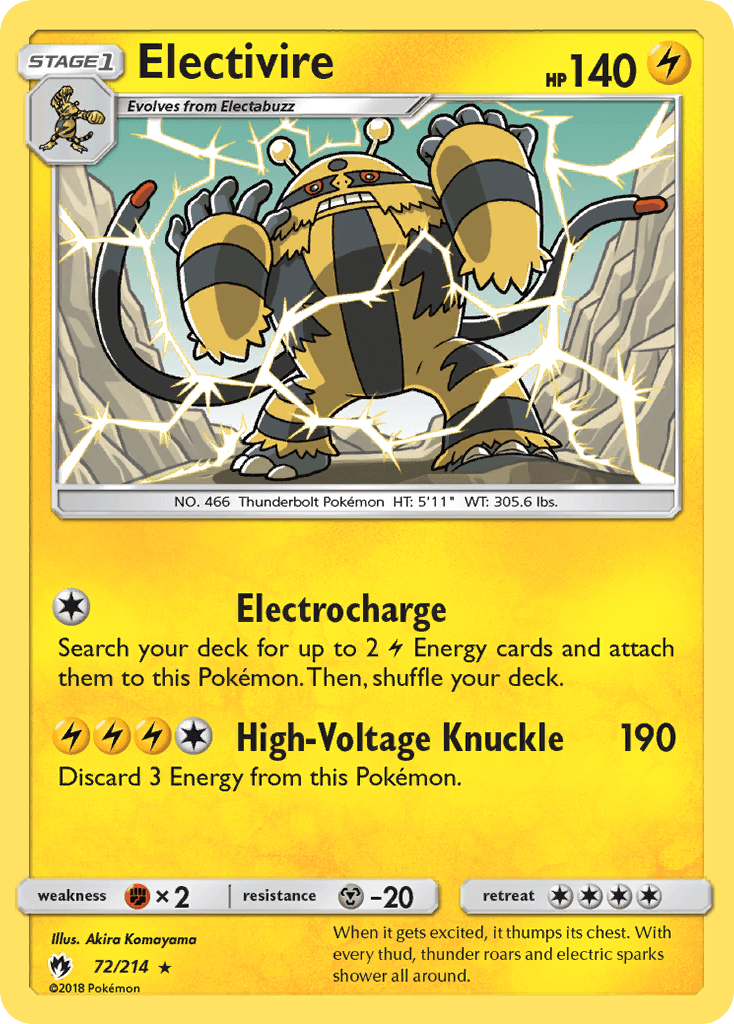 Electivire — Lost Thunder #72