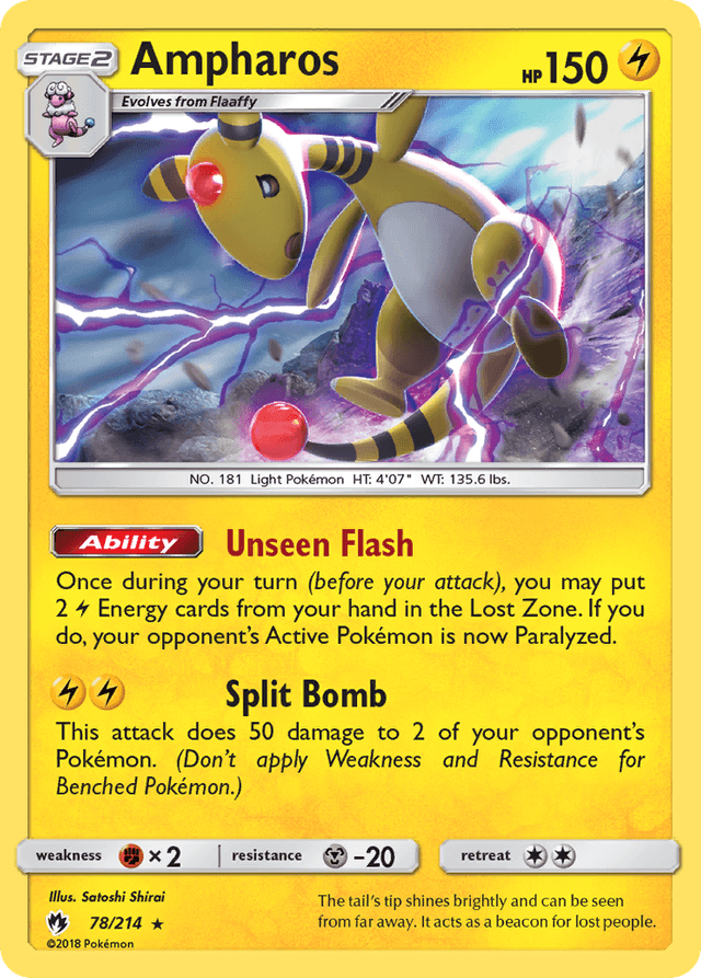 Ampharos — Lost Thunder #78