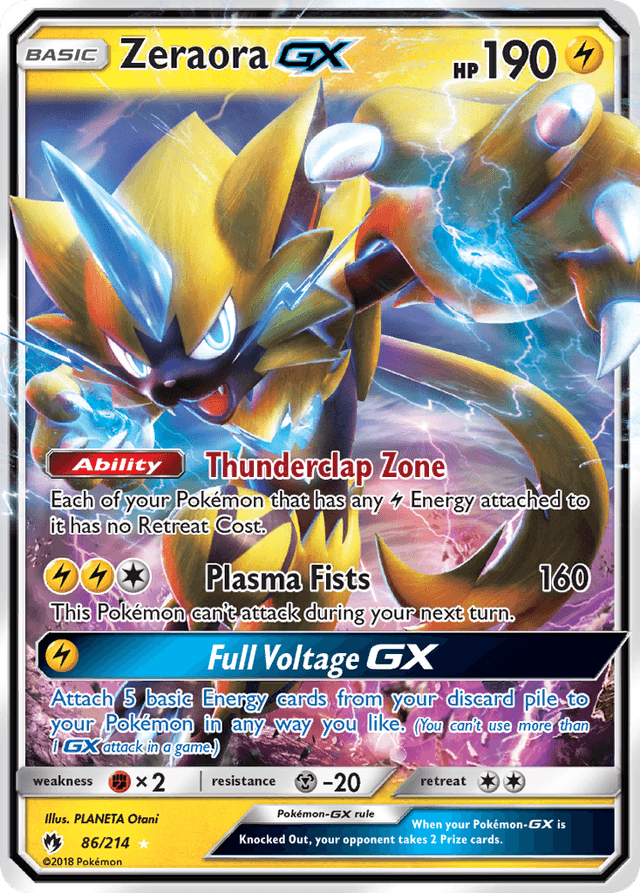 Zeraora-GX — Lost Thunder #86