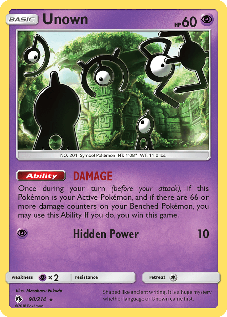 Unown — Lost Thunder #90