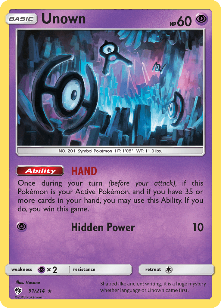 Unown — Lost Thunder #91