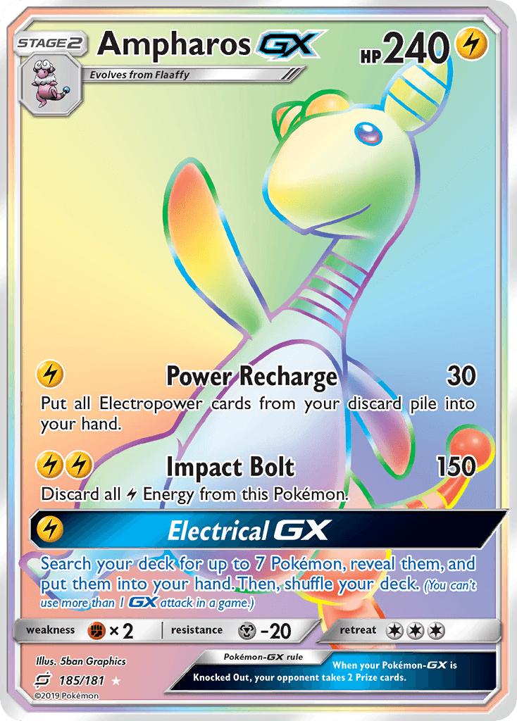 Ampharos-GX — Team Up #185
