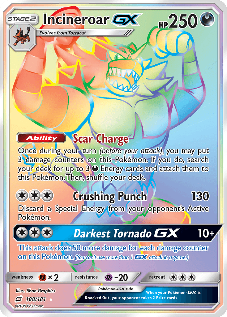 Incineroar-GX — Team Up #188