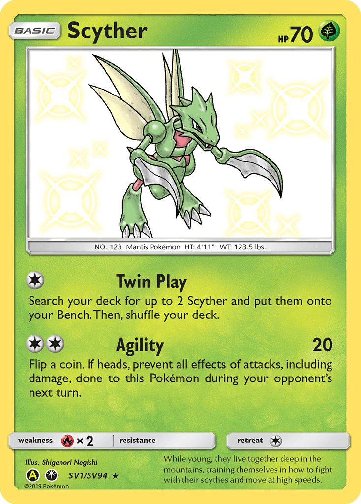 Scyther — Hidden Fates Shiny Vault #SV1