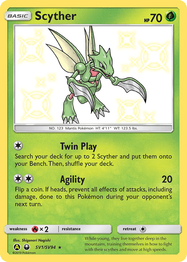 Scyther — Hidden Fates Shiny Vault #SV1