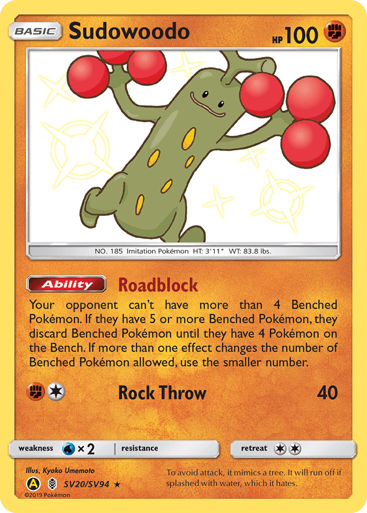 Sudowoodo — Hidden Fates Shiny Vault #SV20