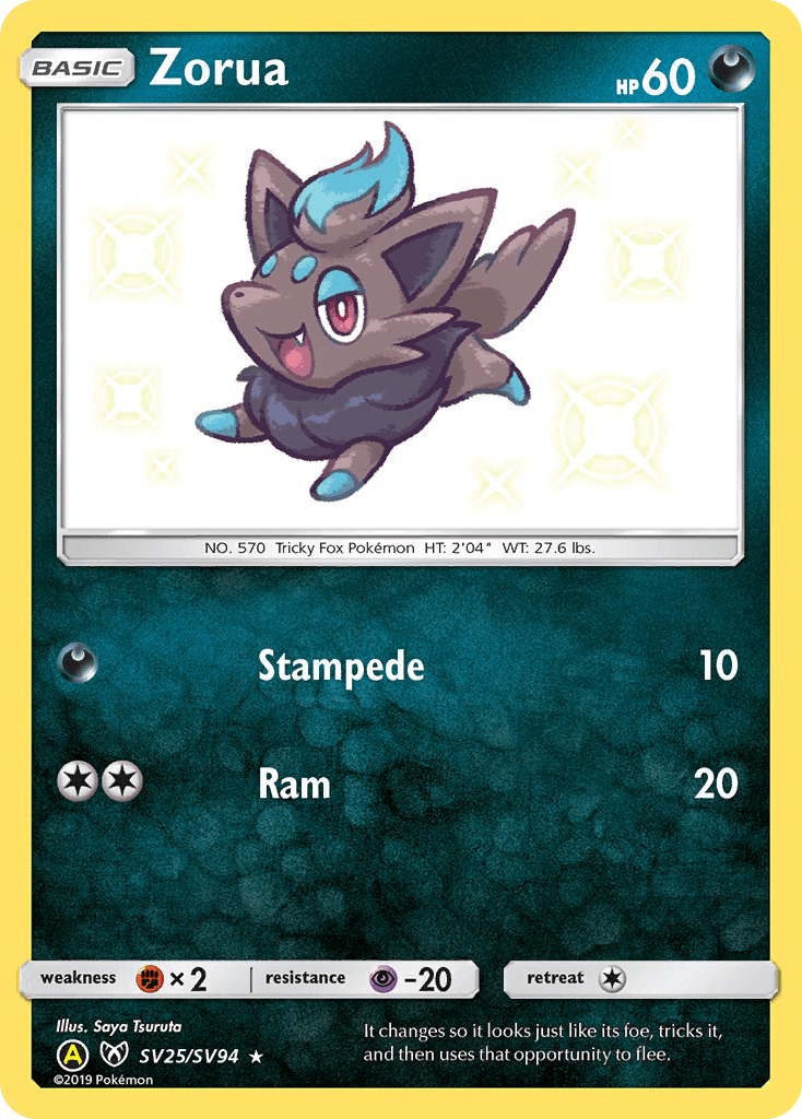 Zorua — Hidden Fates Shiny Vault #SV25