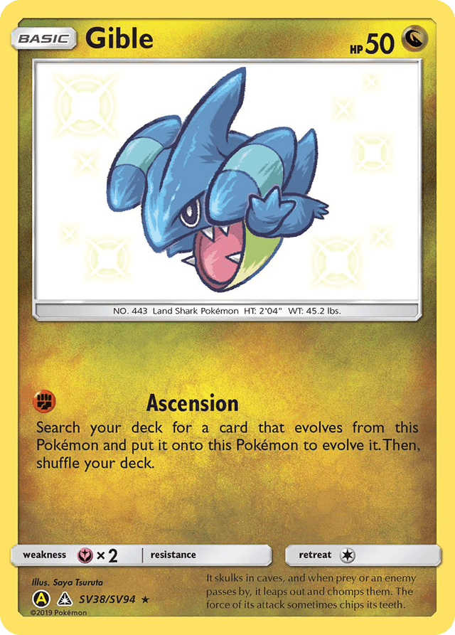 Gible — Hidden Fates Shiny Vault #SV38