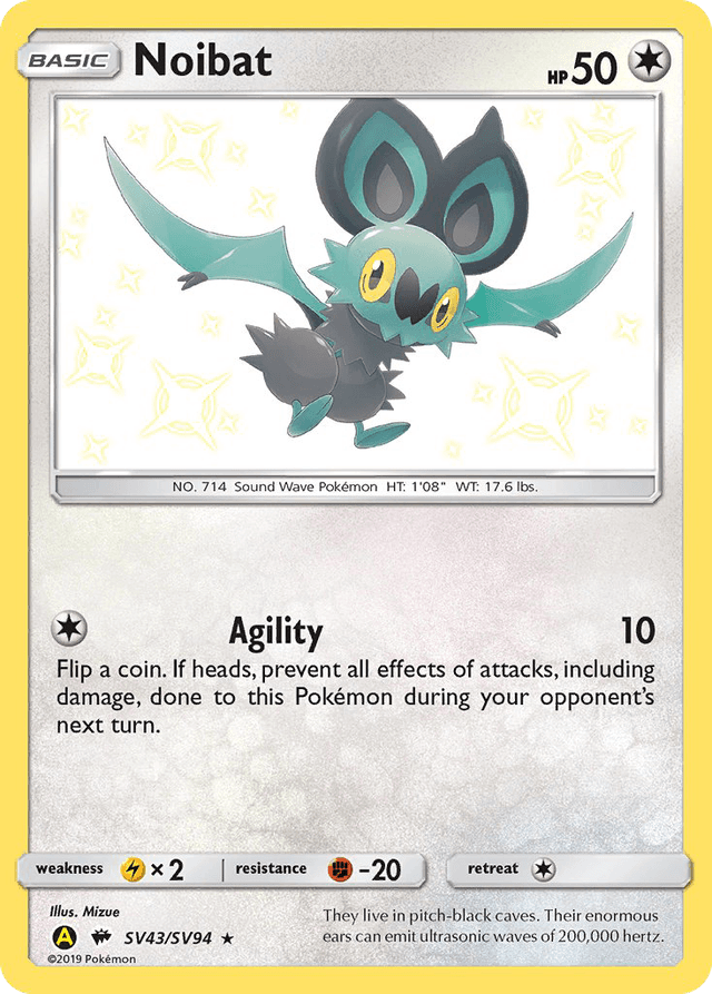 Noibat — Hidden Fates Shiny Vault #SV43