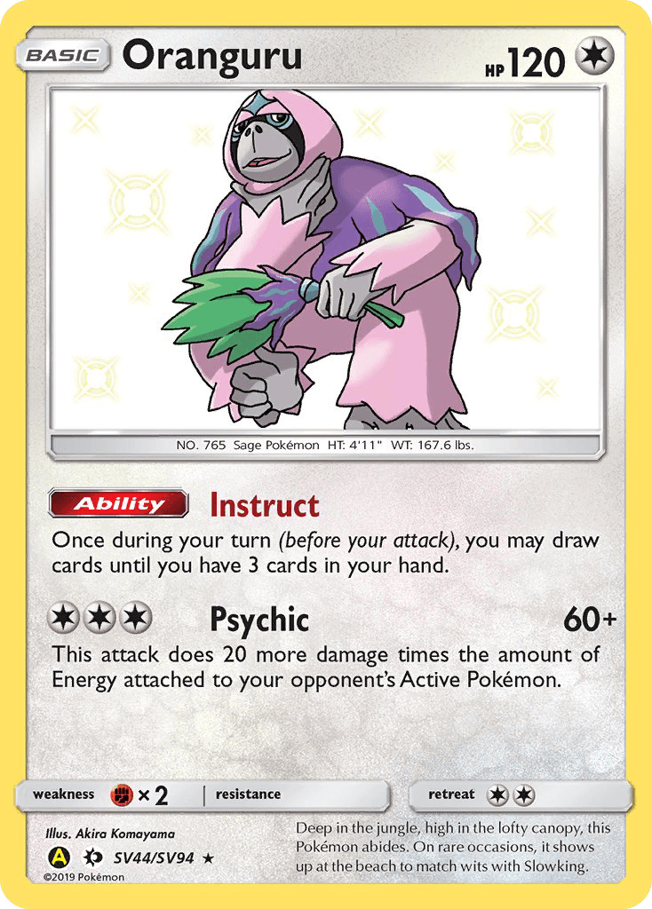 Oranguru — Hidden Fates Shiny Vault #SV44