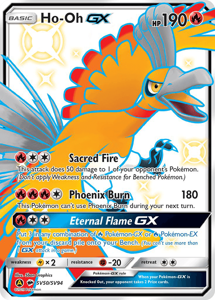 Ho-Oh-GX — Hidden Fates Shiny Vault #SV50