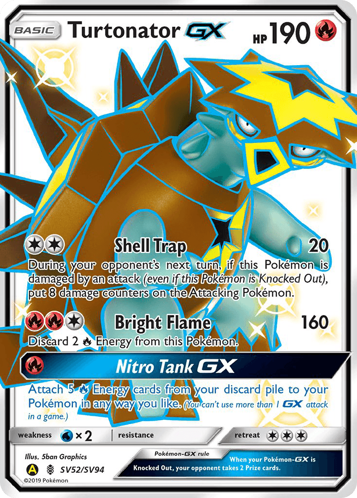 Turtonator-GX — Hidden Fates Shiny Vault #SV52