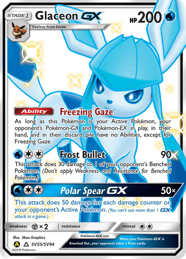 Glaceon-GX — Hidden Fates Shiny Vault #SV55
