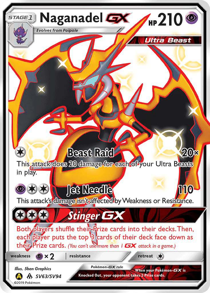 Naganadel-GX — Hidden Fates Shiny Vault #SV63