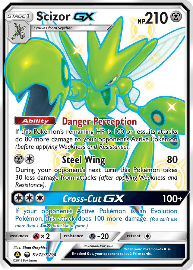 Scizor-GX — Hidden Fates Shiny Vault #SV72