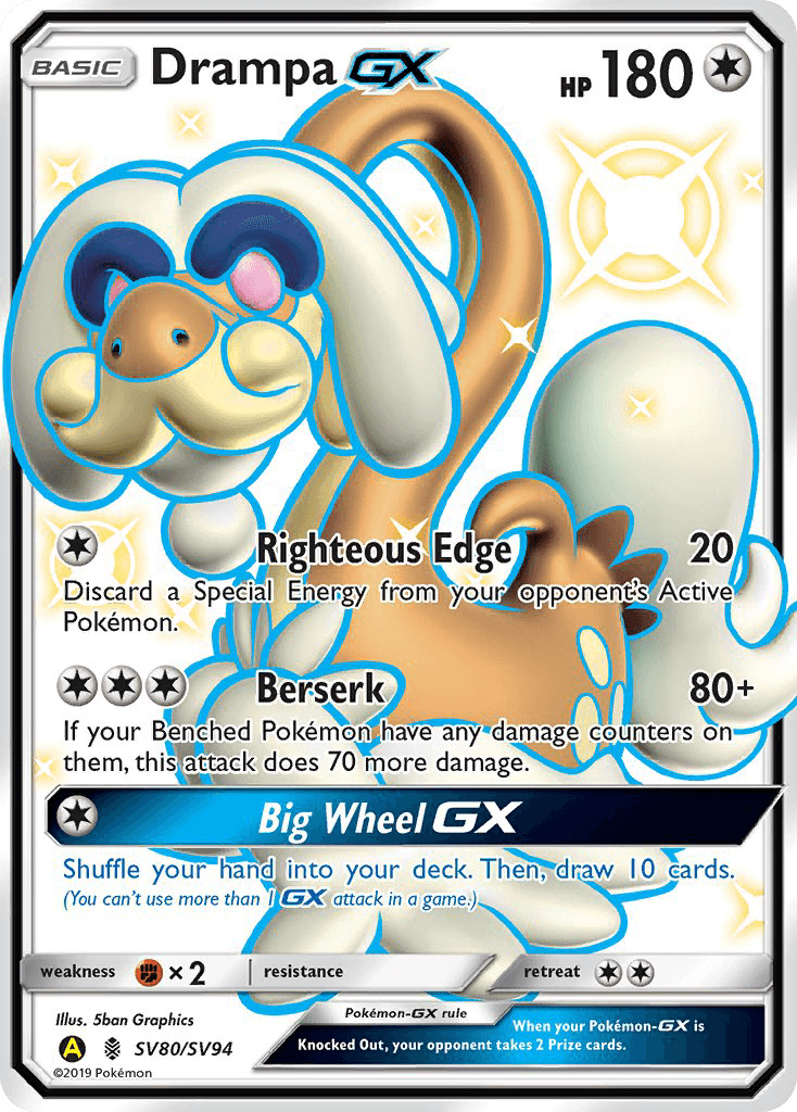 Drampa-GX — Hidden Fates Shiny Vault #SV80