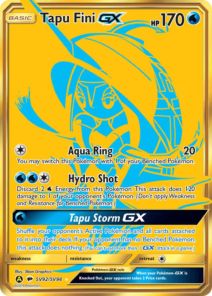Tapu Fini-GX — Hidden Fates Shiny Vault #SV92
