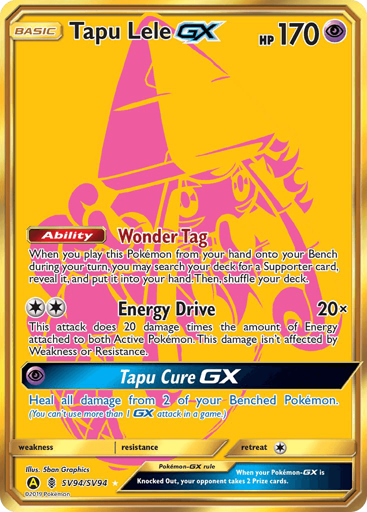 Tapu Lele-GX — Hidden Fates Shiny Vault #SV94