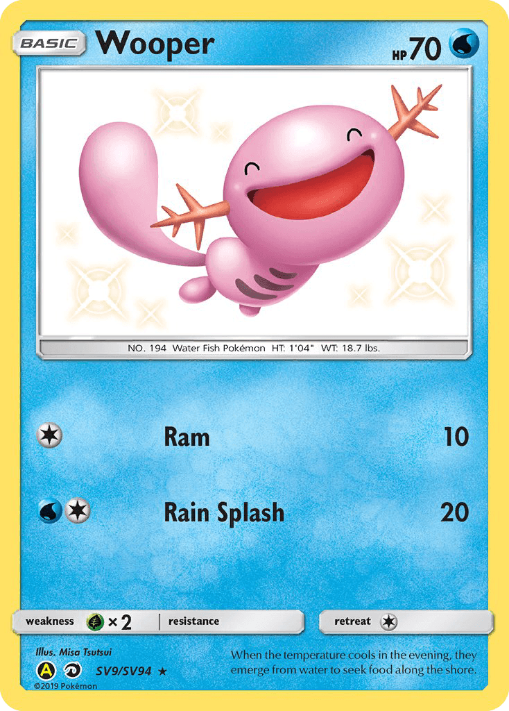 Wooper — Hidden Fates Shiny Vault #SV9