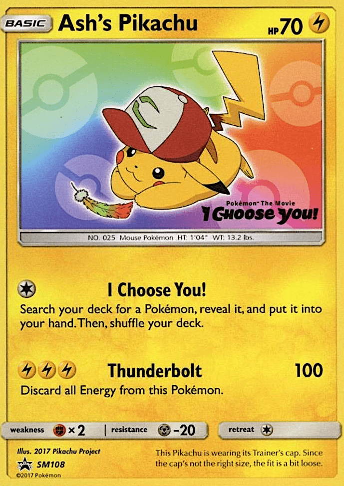 Ash's Pikachu — SM Black Star Promos #SM108