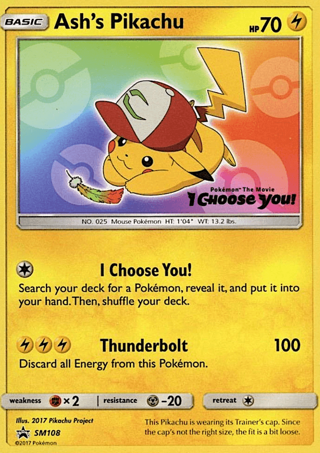 Ash's Pikachu — SM Black Star Promos #SM108