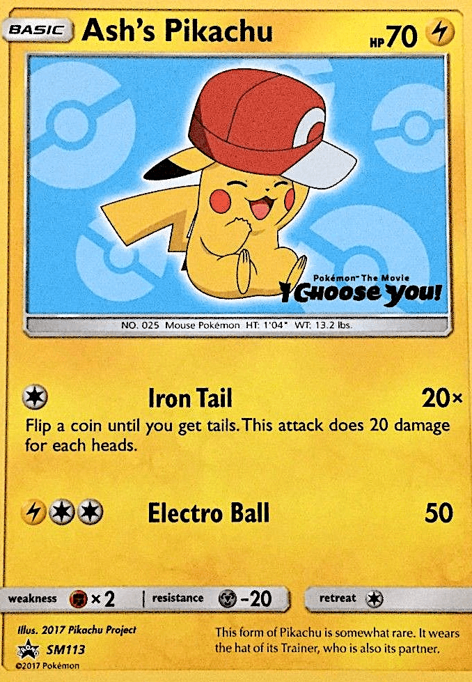 Ash's Pikachu — SM Black Star Promos #SM113