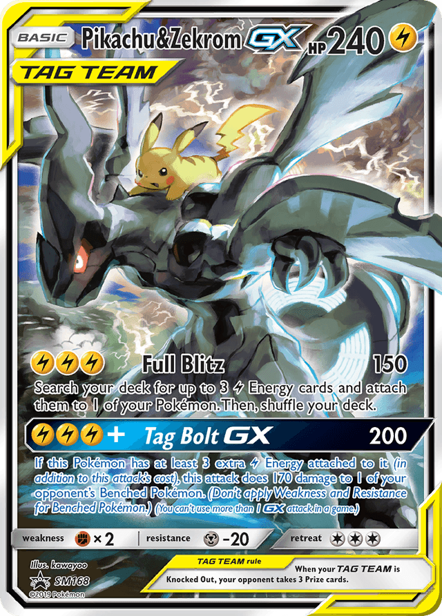 Pikachu & Zekrom-GX — SM Black Star Promos #SM168