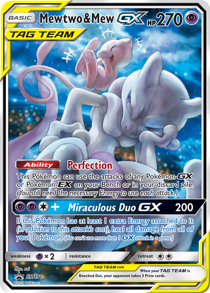 Mewtwo & Mew-GX — SM Black Star Promos #SM191