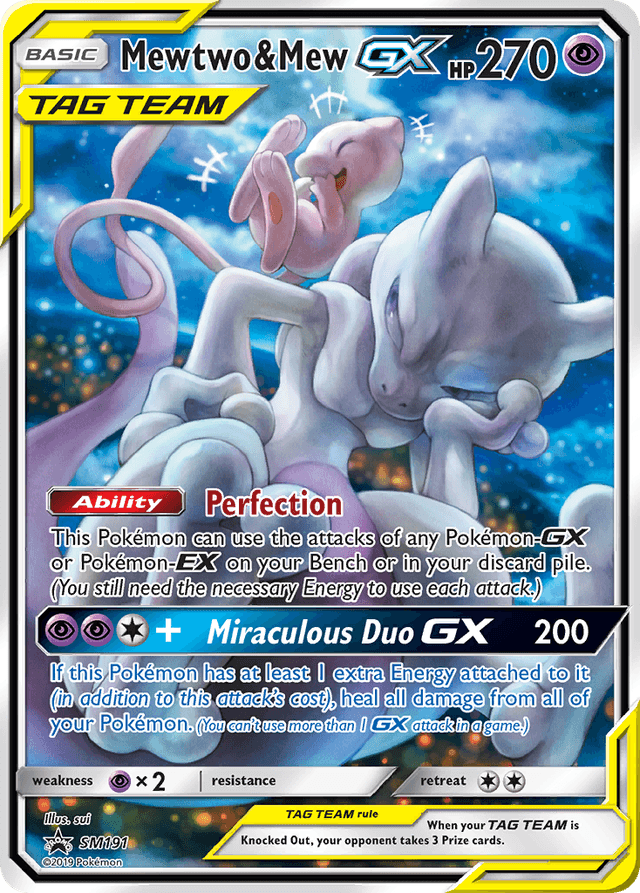 Mewtwo & Mew-GX — SM Black Star Promos #SM191