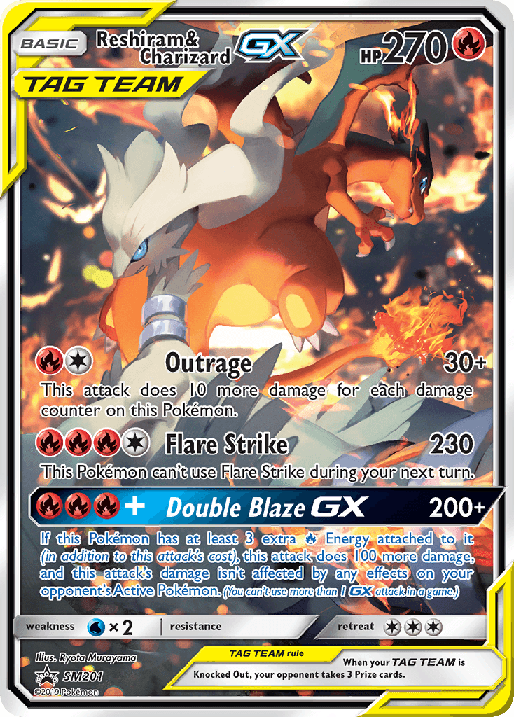 Reshiram & Charizard-GX — SM Black Star Promos #SM201