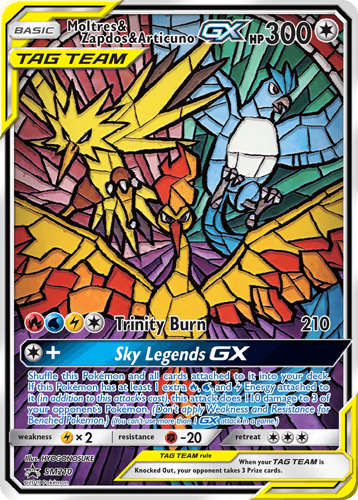 Moltres & Zapdos & Articuno-GX — SM Black Star Promos #SM210