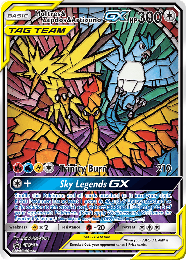 Moltres & Zapdos & Articuno-GX — SM Black Star Promos #SM210