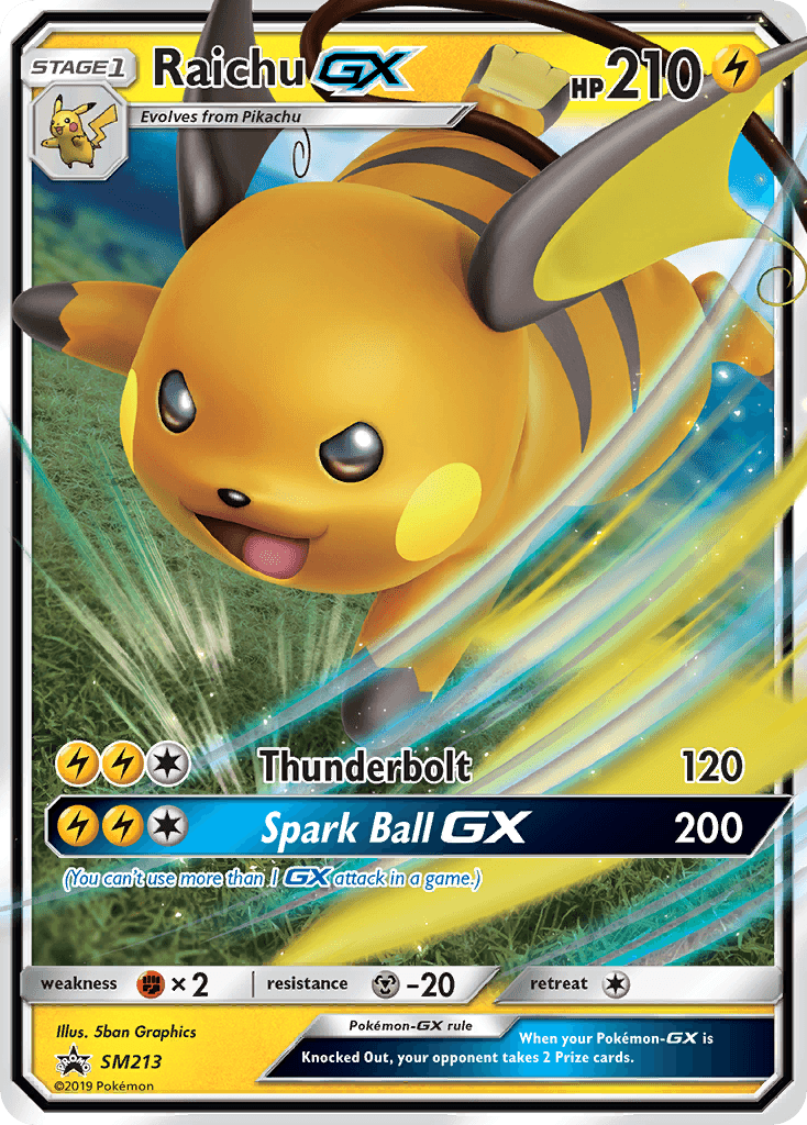 Raichu-GX — SM Black Star Promos #SM213