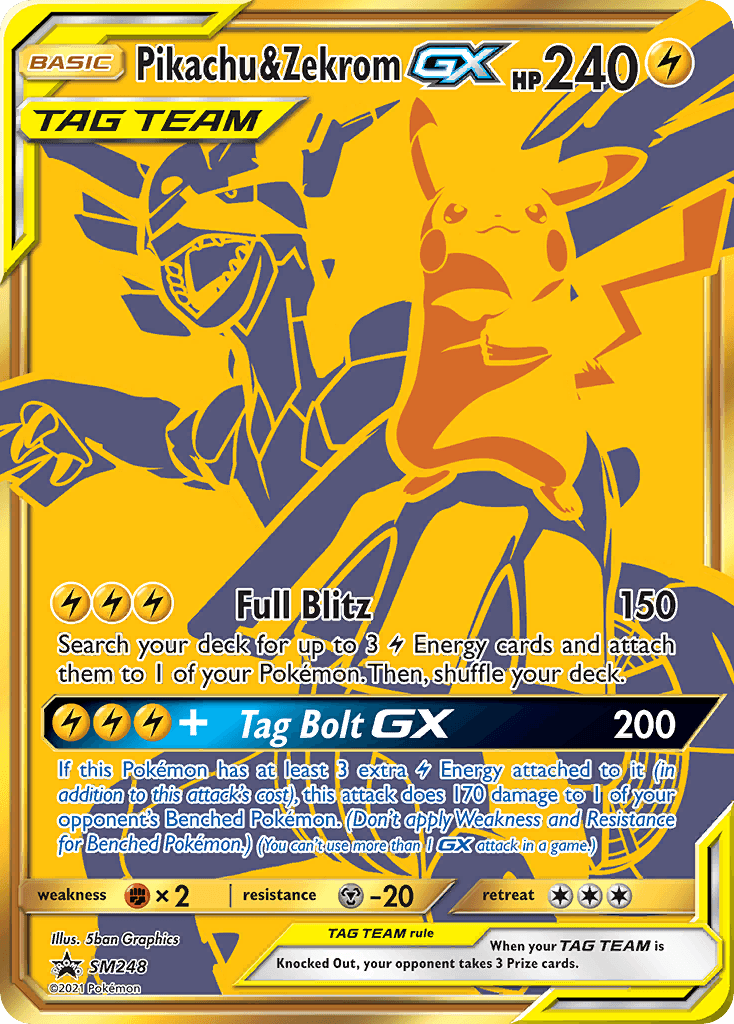 Pikachu & Zekrom-GX — SM Black Star Promos #SM248