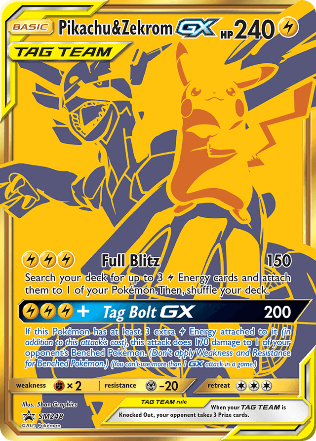 Pikachu & Zekrom-GX — SM Black Star Promos #SM248