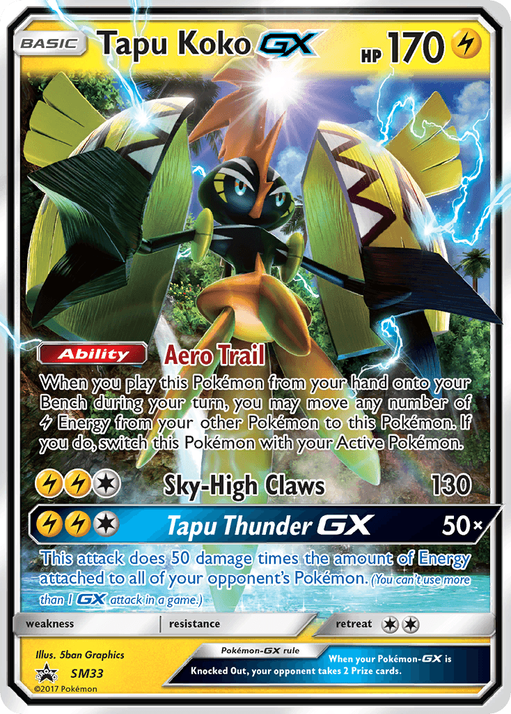 Tapu Koko-GX — SM Black Star Promos #SM33