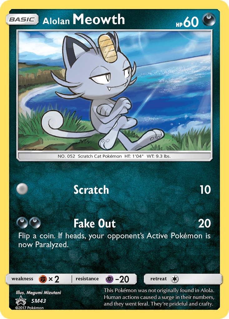 Alolan Meowth — SM Black Star Promos #SM43