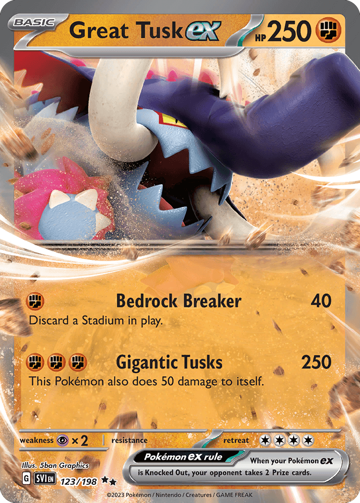 Great Tusk ex — Scarlet & Violet #123