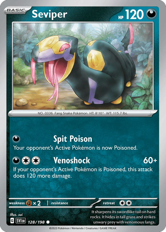 Seviper — Scarlet & Violet #128