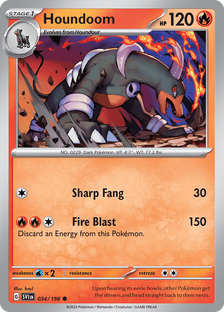 Houndoom — Scarlet & Violet #34