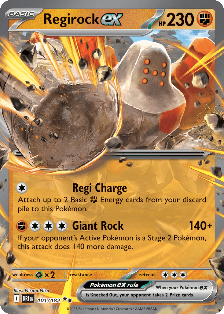 Regirock ex — Destined Rivals #101