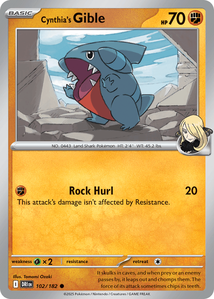 Cynthia's Gible — Destined Rivals #102