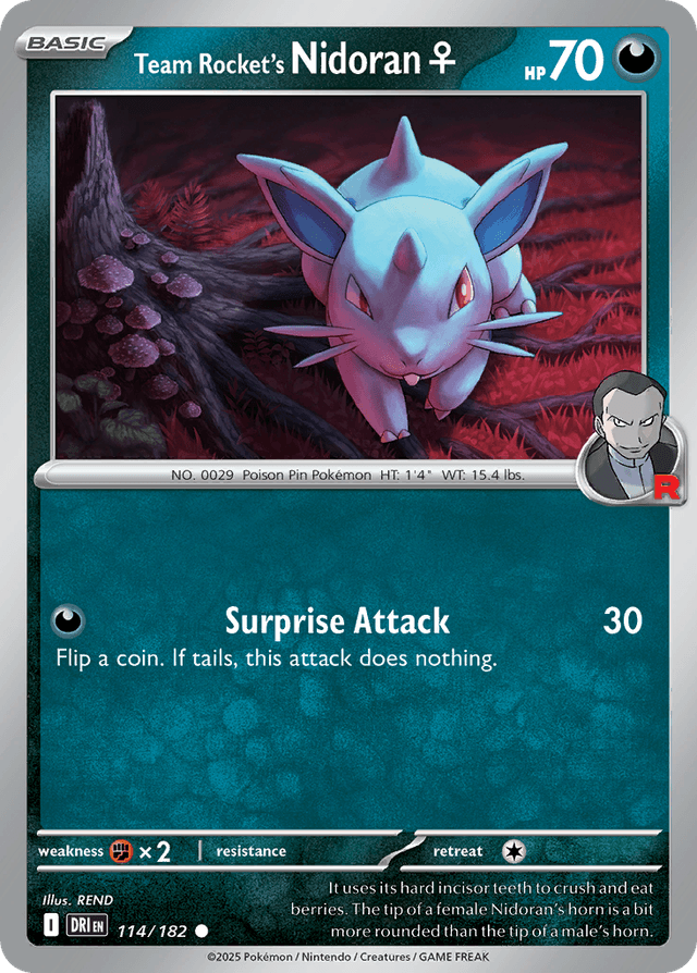 Team Rocket's Nidoran♀ — Destined Rivals #114