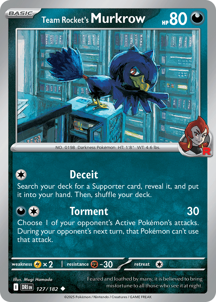 Team Rocket's Murkrow — Destined Rivals #127