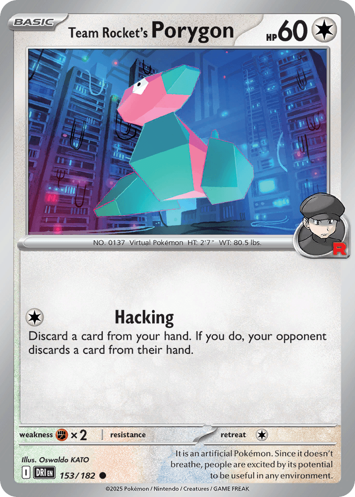 Team Rocket's Porygon — Destined Rivals #153