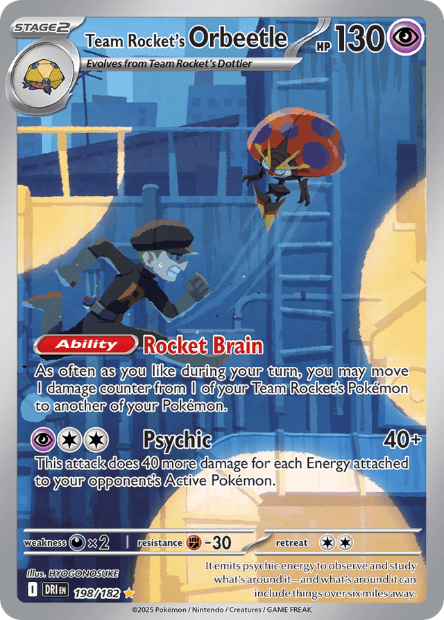 Team Rocket's Orbeetle — Destined Rivals #198