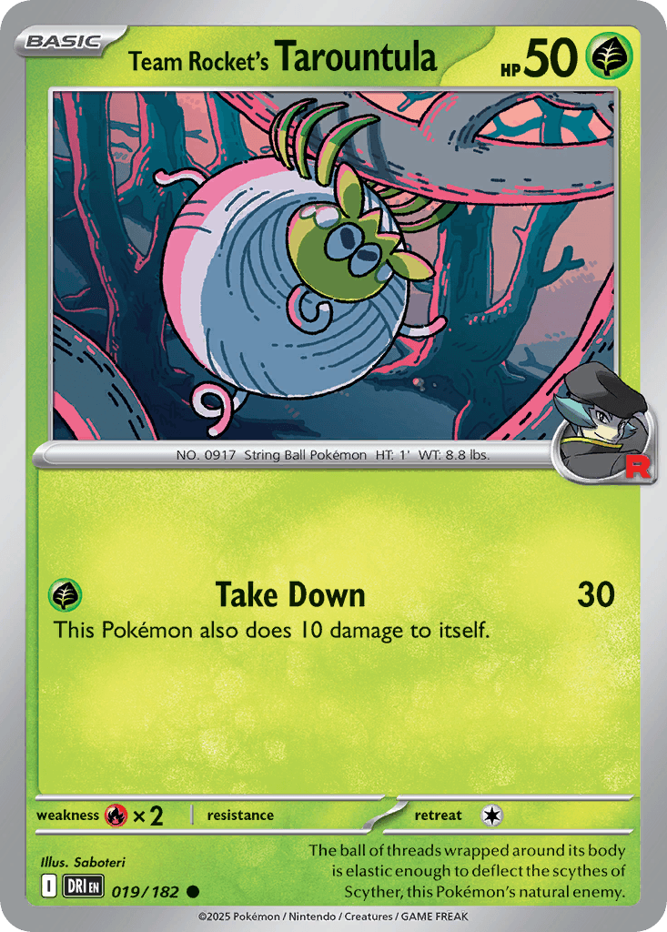 Team Rocket's Tarountula — Destined Rivals #19