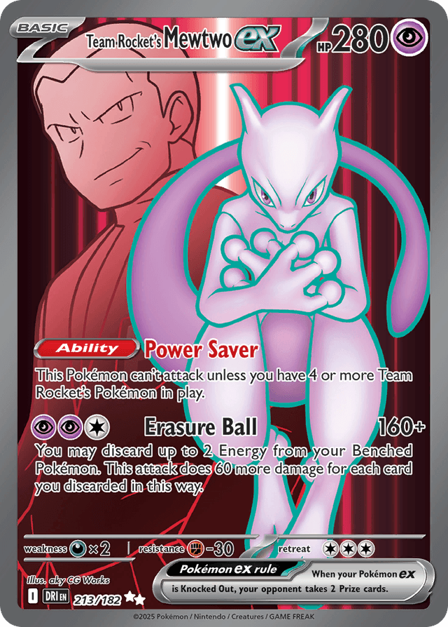 Team Rocket's Mewtwo ex — Destined Rivals #213